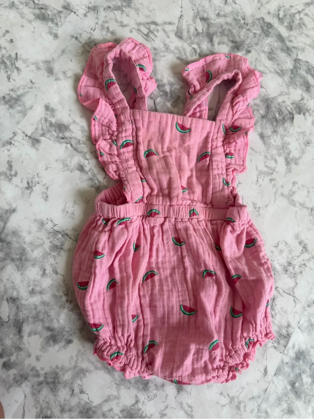 Pink Watermelon Print Romper – 18–24M